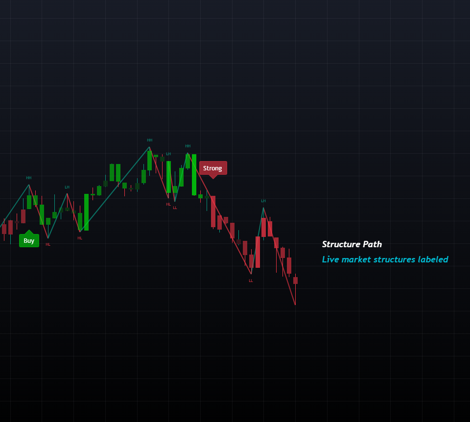 Live Structure Mapping TradingView feature screenshot